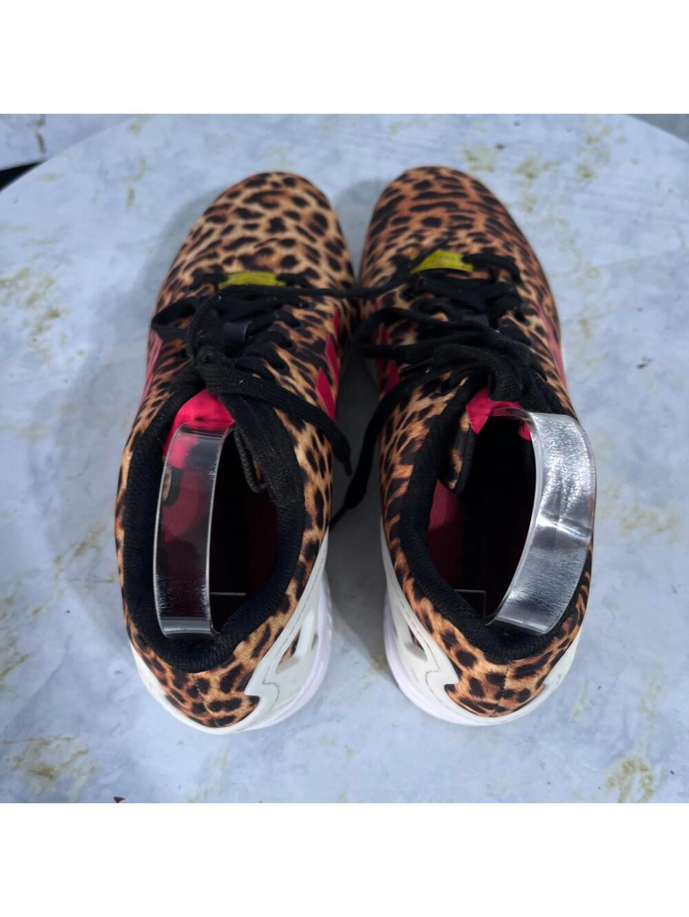 Adidas ZX Flux Leopard Womens Size 9.5 Shoes Brown Pink Athletic Trainer Sneaker - Picture 7 of 12